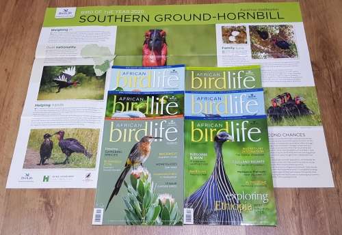 Magazines: African Birdlife Magazines.  6x Magazines. African Birdlife 2019/2020 Vol. 8.