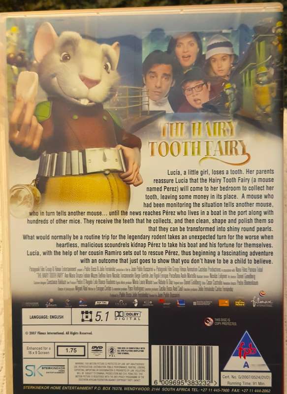 Kids DVD   The Hairy Tooth Fairy. Good, clean condition.