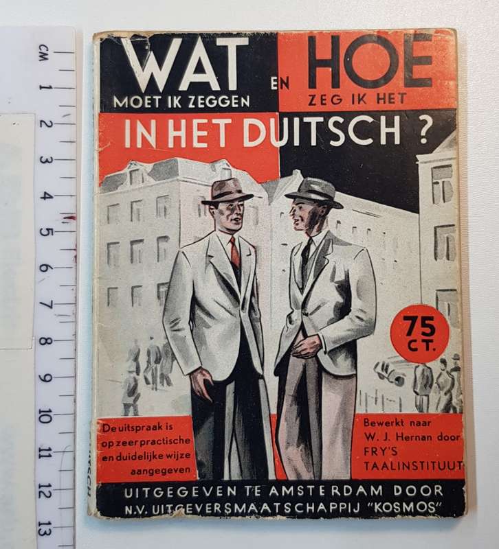 Vintage Tourist Language Guide 1950s.  Wat en Hoe zeg ik het in Duitsch.-