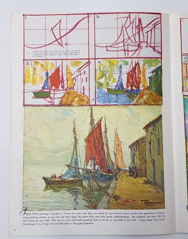 Vintage How to Draw and Paint Book:  Step by Step Seascapes by Walter Foster.