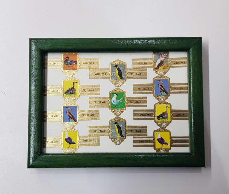 Vintage Cigar Band Collection: 1x Small Frame with various cigar bands