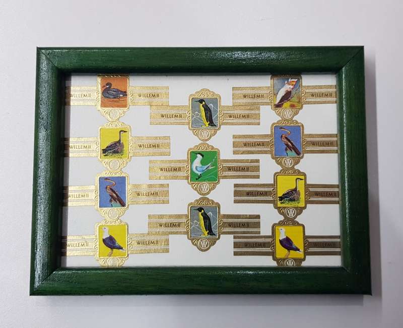 Vintage Cigar Band Collection: 1x Small Frame with various cigar bands