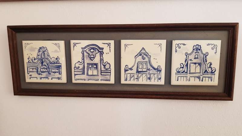 Vintage Classic Blue Delft Dutch Tiles - KLM Business Class Souvenir 1980s