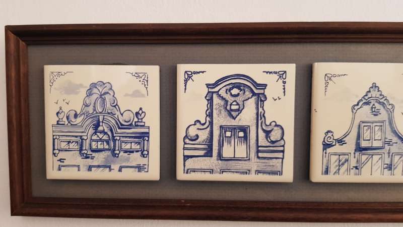 Vintage Classic Blue Delft Dutch Tiles - KLM Business Class Souvenir 1980s