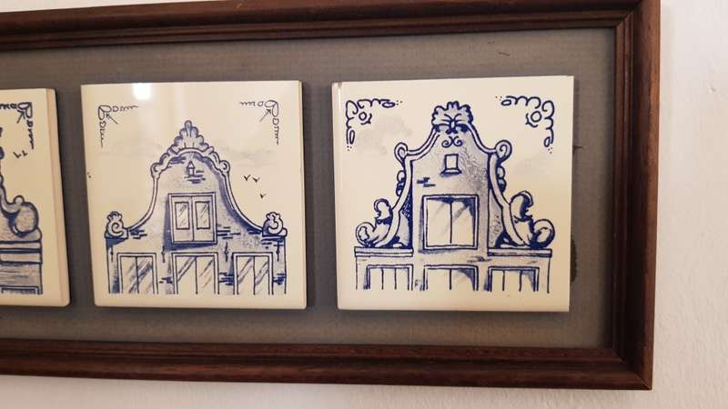 Vintage Classic Blue Delft Dutch Tiles - KLM Business Class Souvenir 1980s