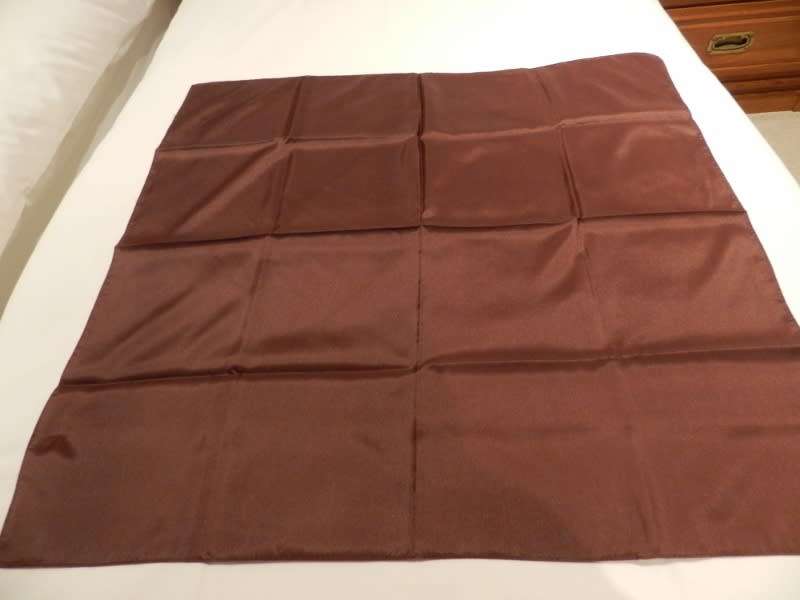 Vintage collectable Ladies scarf.  Classic satin finish square scarf in Brown