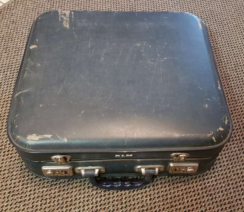 Vintage KLM Royal Dutch Airlines cabin crew, Samsonite overnight case/hand luggage.