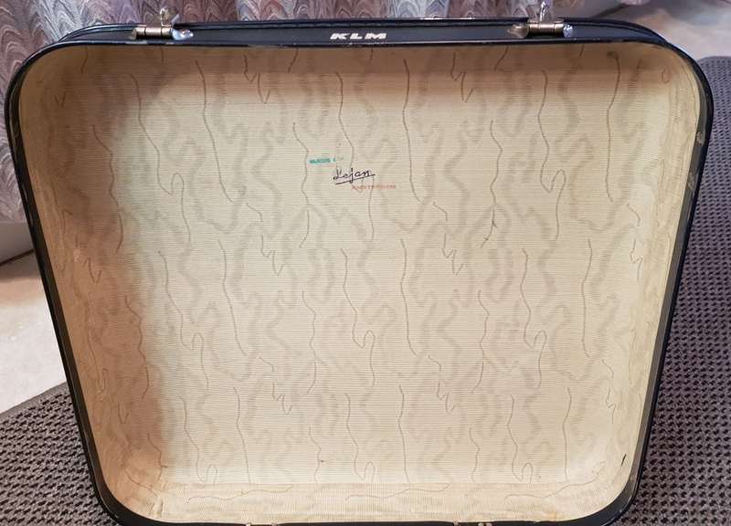 Vintage KLM Royal Dutch Airlines cabin crew, Samsonite overnight case/hand luggage.