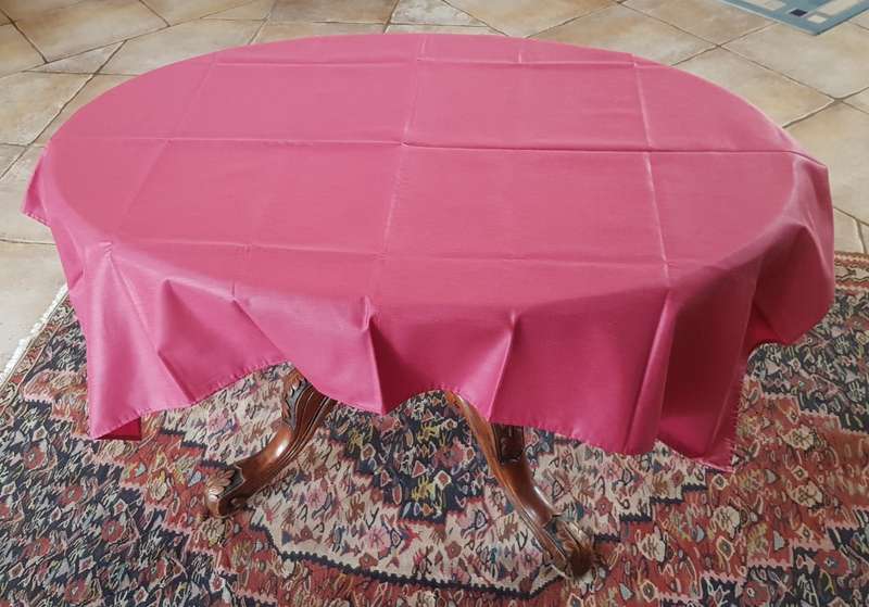 Maroon Rectangular overlay  size 130x96cm (hemmed).