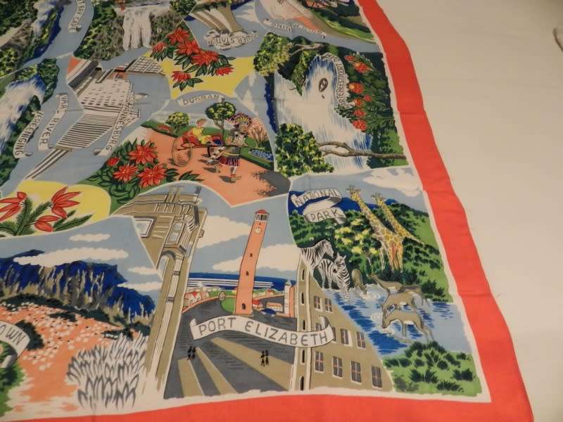 Vintage collectable Ladies scarf.  Souvenir Tourist South Africa: