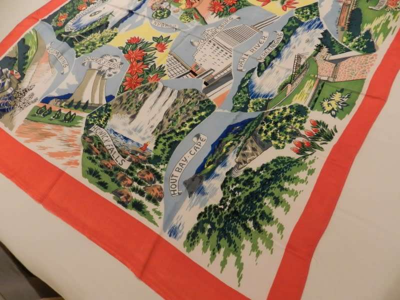 Vintage collectable Ladies scarf.  Souvenir Tourist South Africa: