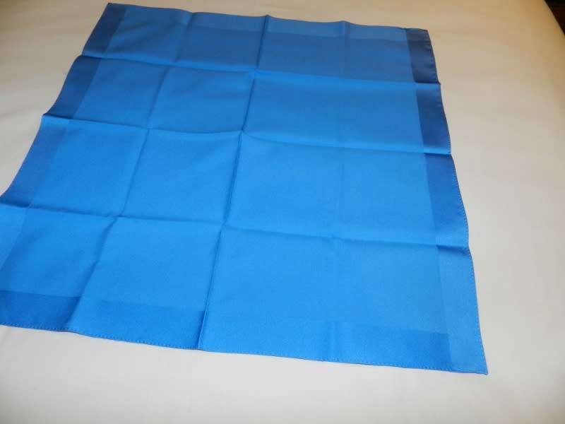 Vintage collectable Ladies scarf.  Classic silk type square scarf in Blue.