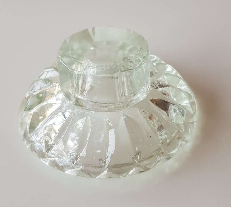 Glass Candle Holders. Set of 5x heavy duty glass candle holders.