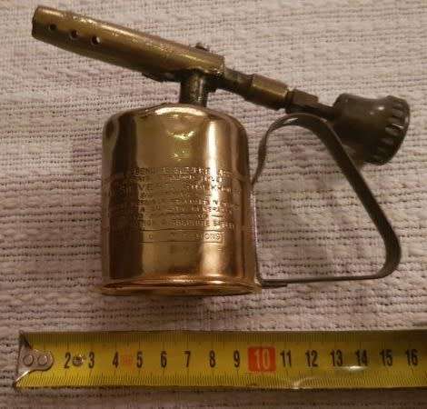 Vintage Brass blow lamp torch.