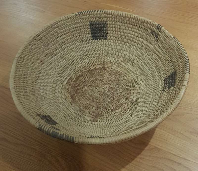 African Woven fruit basket. Large Handmade woven basket  made with natural materials.