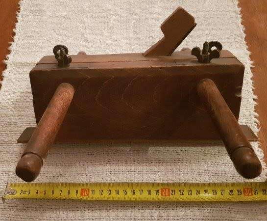 Antique wooden moulding carpenters plough plane