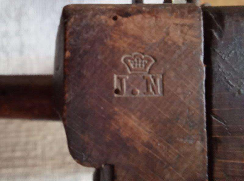 Antique wooden moulding carpenters plough plane