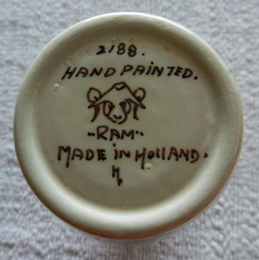 Vintage Vase made in Pottery factory RAM in Arnhem.