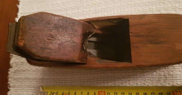 Antique wooden carpenters block plane