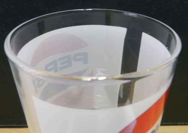 Vintage Large Footed Pedestal glass Tumbler marked Pepsi. Dates to 1970s