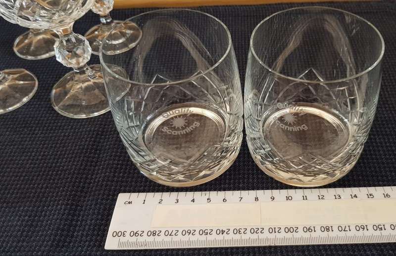 Glasses: Set of mixed Chrystal Glasses. 11 pce