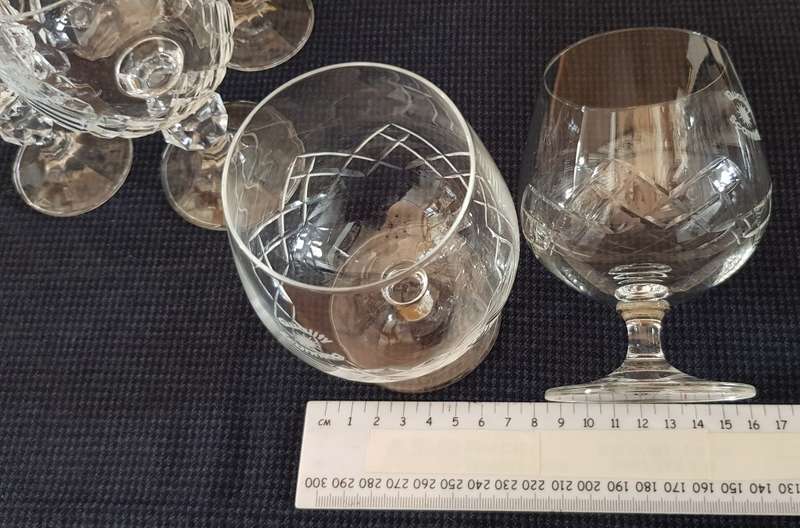 Glasses: Set of mixed Chrystal Glasses. 11 pce