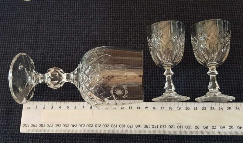 Glasses: Set of mixed Chrystal Glasses. 11 pce