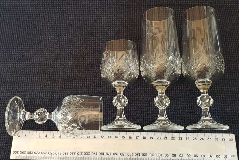 Glasses: Set of mixed Chrystal Glasses. 11 pce