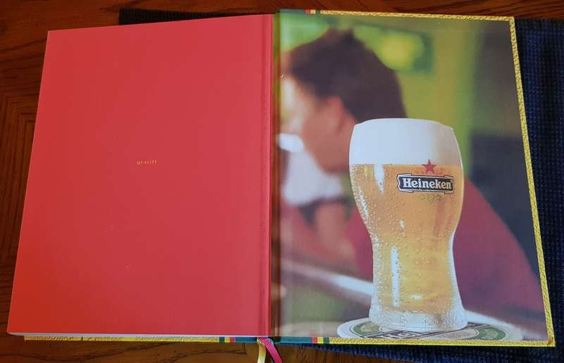 Heineken collection.  BOOK AND GLASSES