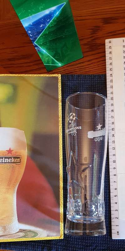 Heineken collection.  BOOK AND GLASSES