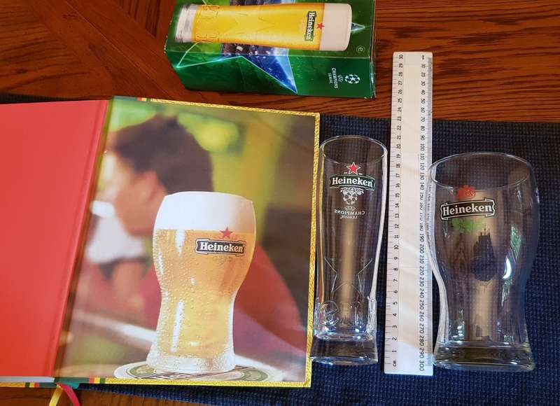 Heineken collection.  BOOK AND GLASSES