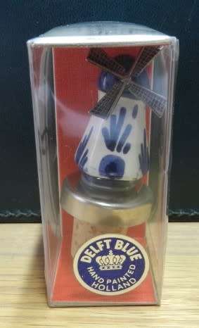 Vintage Bar - Bottle Optic pourer with stopper  Delft Blue Windmill