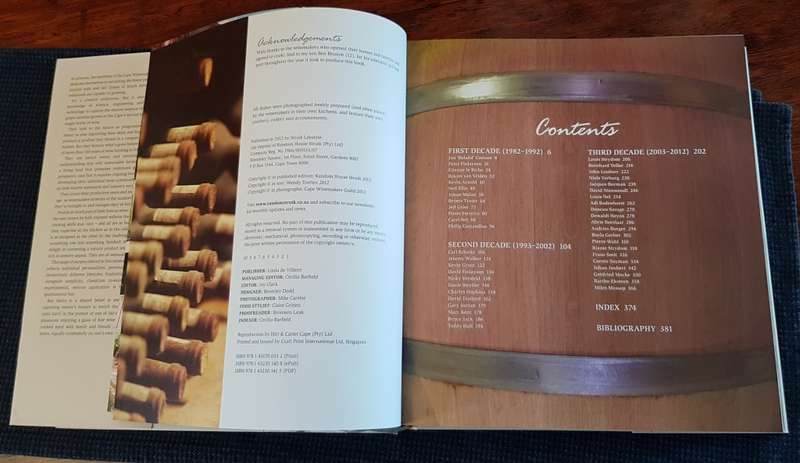 Book:  Cellarmasters in the Kitchen. Written by Wendy Toerien