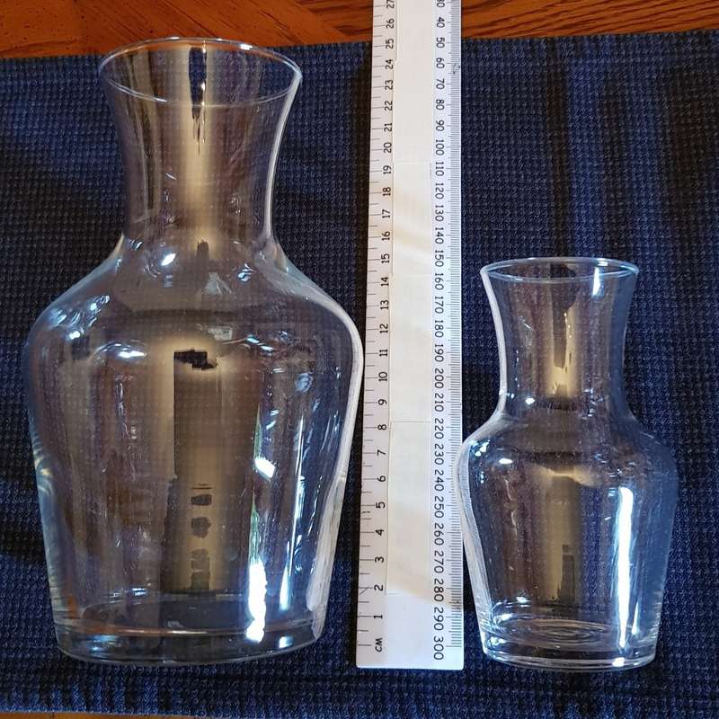 Wine/Juice Carafes.  Iconic glassware from Arcoroc.  Size for wine, water and/or fruit juice.