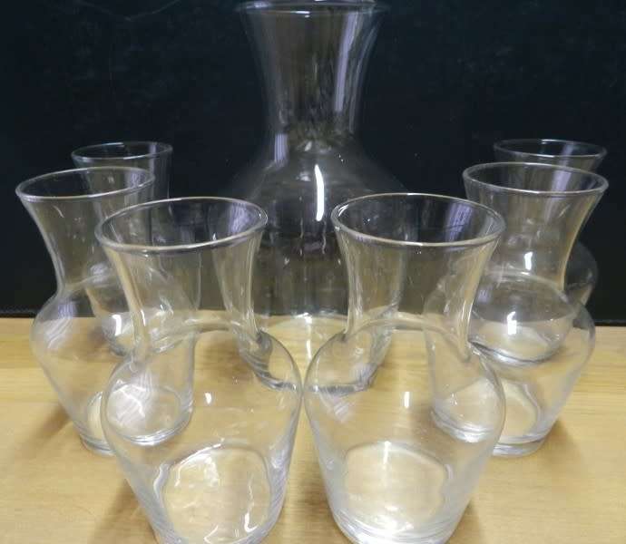 Wine/Juice Carafes.  Iconic glassware from Arcoroc.  Size for wine, water and/or fruit juice.