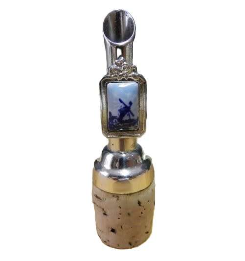 Vintage Bar - Bottle Optic pourer with Delft Tile  Tile Delft Blue