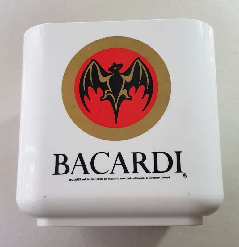 Plastic Ice Bucket.  Branded Bacardi and the Bat Device  The spirit of Latin Passion.