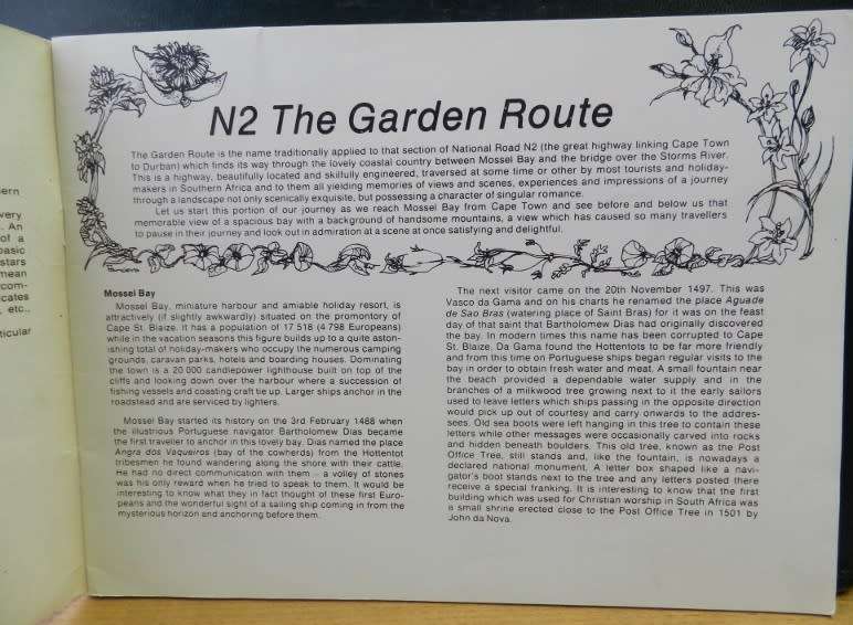 Mobil Treasury of Travel Series.  No: 2. The Garden Route
