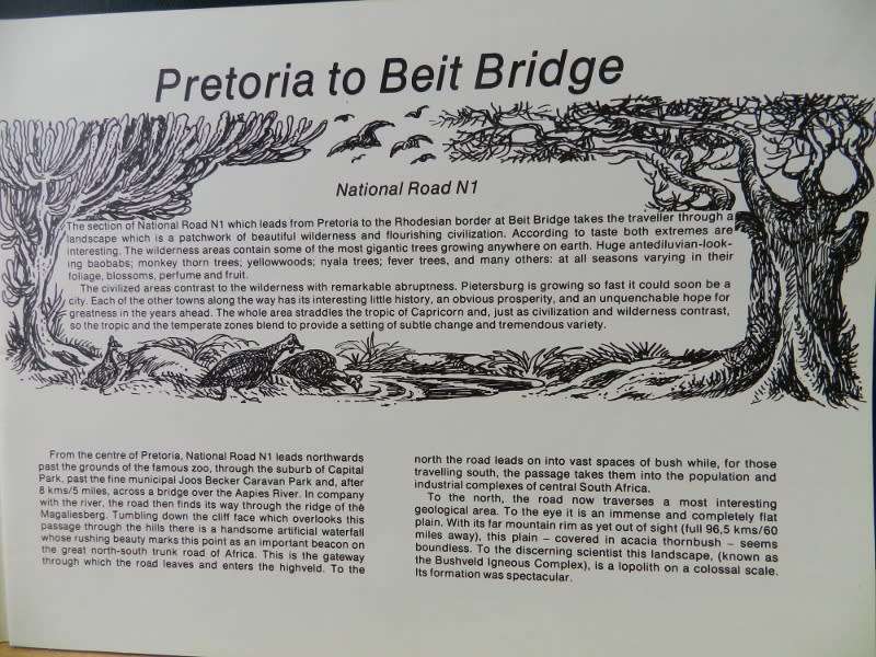 Mobil Treasury of Travel Series.  No: 13. Pretoria to Beit Bridge