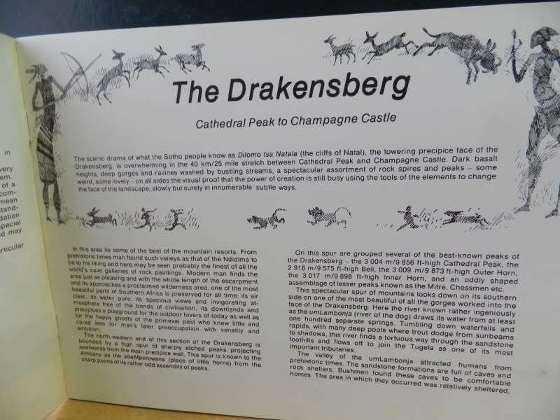 Title: Mobil Treasury of Travel Series.  No: 9. The Drakensberg Cathedral peak to Champagne Castle