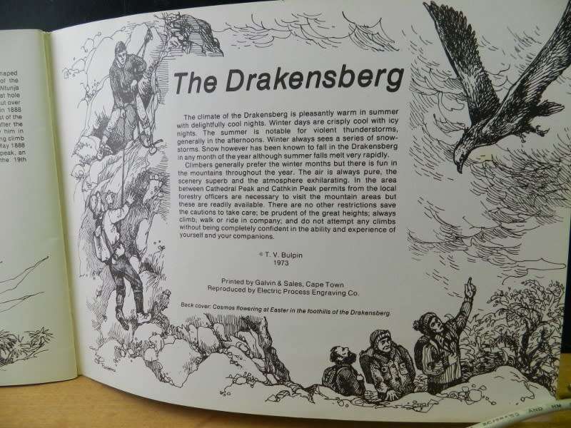 Title: Mobil Treasury of Travel Series.  No: 9. The Drakensberg Cathedral peak to Champagne Castle