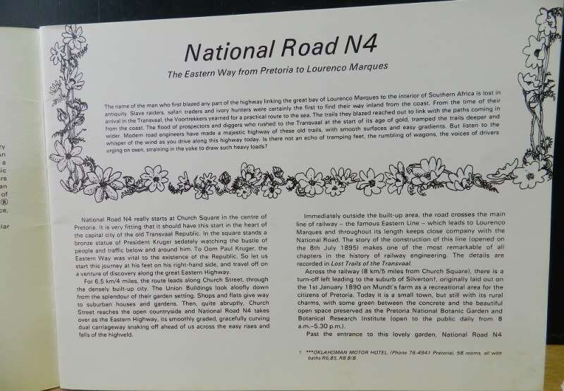 Title: Mobil Treasury of Travel Series.  No: 4. Pretoria to Lourenco Marques