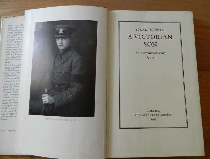 A Victorian Son by Stuart Cloete  An Autobiography 1897  1922.