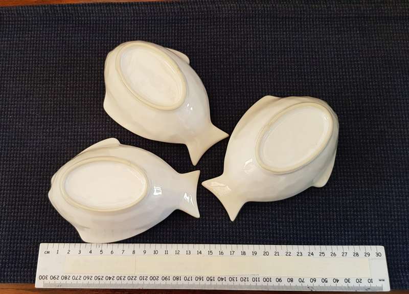 Set of Three Ceramic Side/condiment dishes.