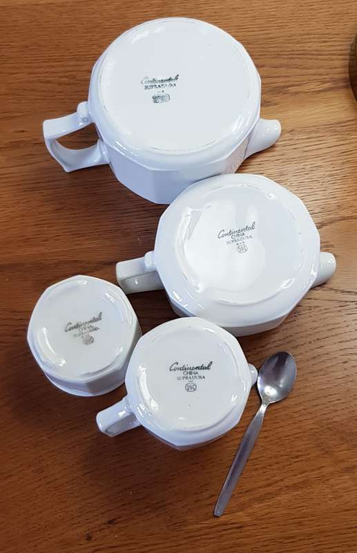 Dinnerware set: Continental Vitrified Hotelware Supradura.  Crockery  4 piece