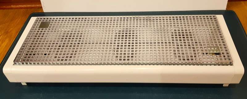 Vintage Brabantia Triple Tealight Burner with snuffer and grid.  This is a food plate warmer