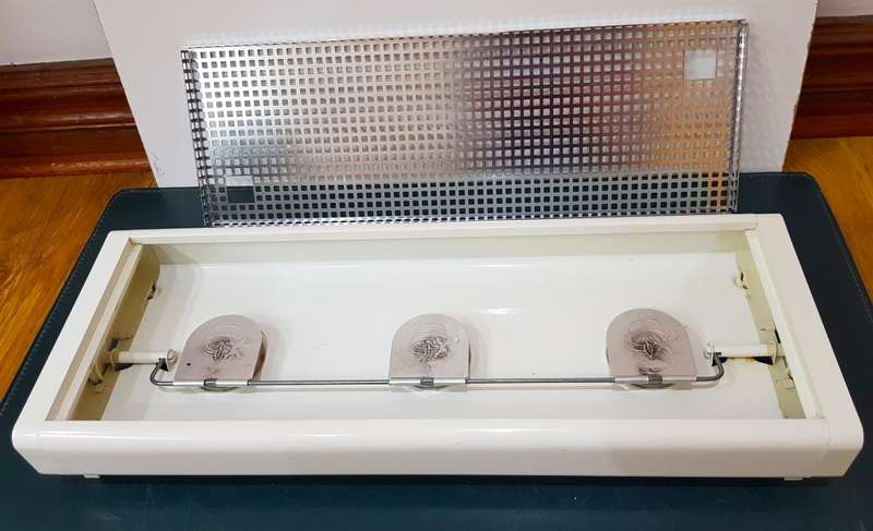 Vintage Brabantia Triple Tealight Burner with snuffer and grid.  This is a food plate warmer