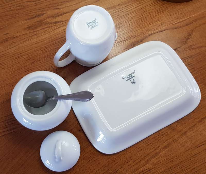 Dinnerware set: Continental Vitrified Hotelware Supradura.  Crockery  4 piece