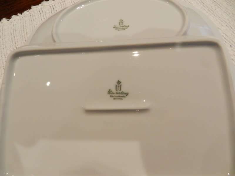 Vintage Winterling Kirchenlamitz Bavaria snack tray and relish dish set.