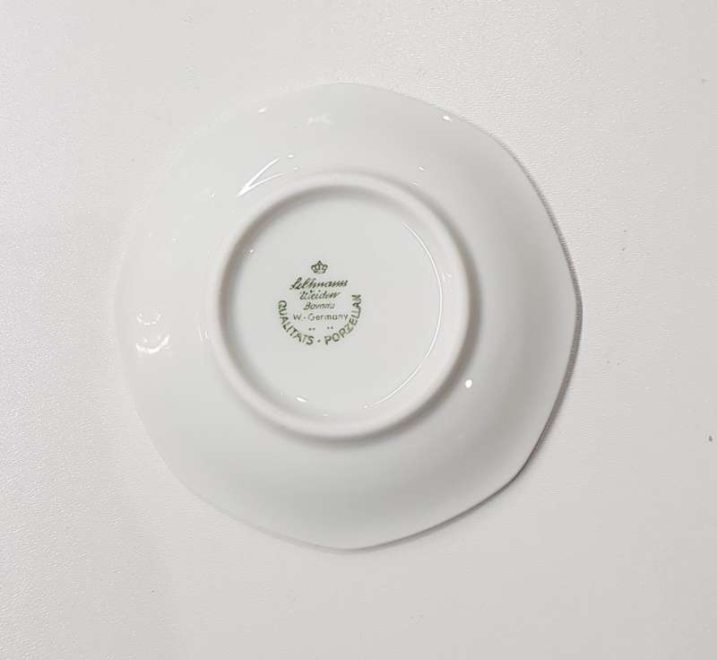 Vintage little white pin dish. Eight sided made by Seltmann Weiden Bavaria (Qualitats Porsellan) Ger